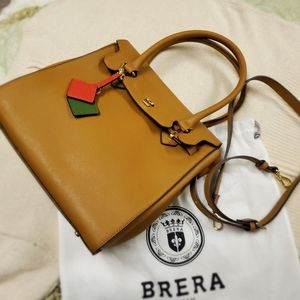 Brera Brown Leather Shoulder and Crossbody Bag